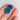 Keramik Ohrstecker *BLAU gesprenkelt* von Hermoosa