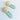 Ovale Statement Ohrringe *Mintgrün & Gold* von Hermoosa