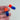 Statement Ohrringe *COLORBLOCK* neonorange/ blau von Hermoosa