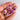Creolen Pink Violett marmoriert
