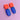 Statement Ohrringe *COLORBLOCK* neonorange/ blau von Hermoosa